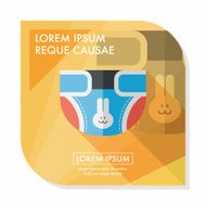 diaper flat icon with long shadow EPS 10 N35