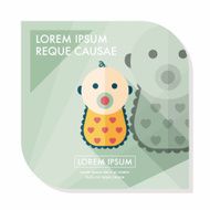 baby flat icon with long shadow eps 10 N34