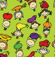 Vegetarian family texture