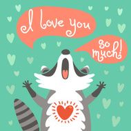 Cute raccoon confesses his love N2