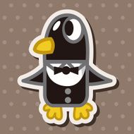 animal penguin worker cartoon theme elements N4