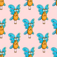 seamless pattern with appealing fly