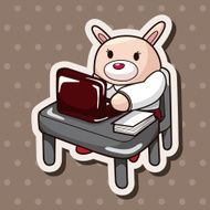 animal worker cartoon theme elements N73