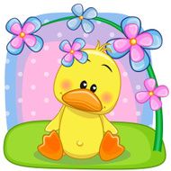 Duck With Flowers N3