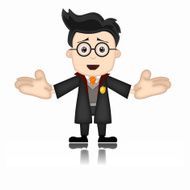 Ben Boy friendly wizard magican magicus cartoon N4