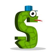 Letter Smonster Vector illustration
