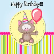 Cat with balloon