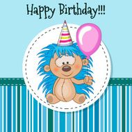 Hedgehog with balloon