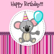Koala with balloon