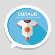 baby onesie flat icon with long shadow eps10 N28