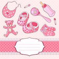 baby girl greeting card
