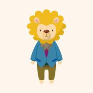 animal lion worker cartoon theme elements N9