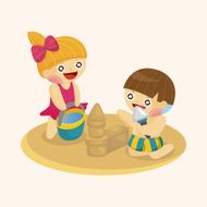 Kindergarten children theme elements N14