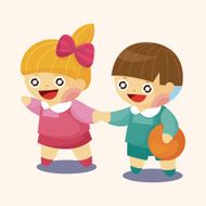 Kindergarten children theme elements N15
