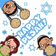Funny Happy Jewish Passover greeting card Vector illustration N3