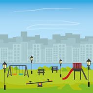 Park design vector illustration N5