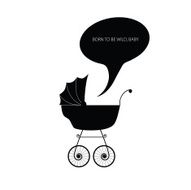 baby stroller vector