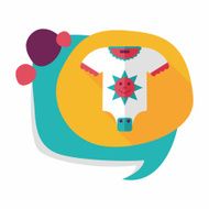 baby onesie flat icon with long shadow eps10 N29