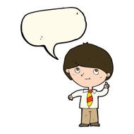 cartoon boy with idea speech bubble N12