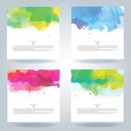 Set of vector watercolor template N20