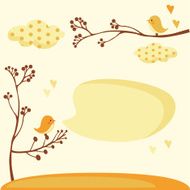 cute card with birds
