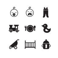 New born baby icons