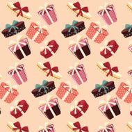 Background with colorful gift boxes seamless pattern N3