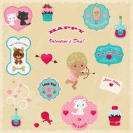 Beautiful collection of Valentine&#039;s Day vector icons