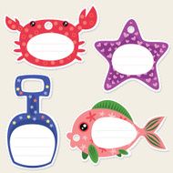 Seaside gift tags