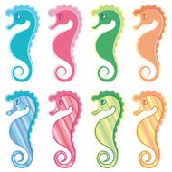 set of seahorses