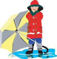 Boy with umbrella N2
