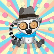 Lemur with hat