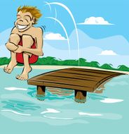 jumping to the water