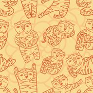 Pattern with tigers
