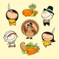 Funny kids - thanksgiving day
