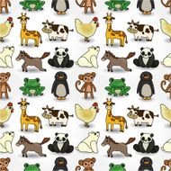 cartoon animal seamless pattern