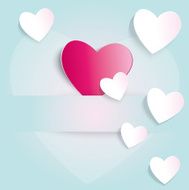 Hearts pastel background