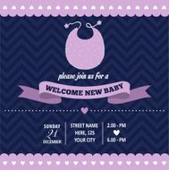 baby shower invitation in retro style N25