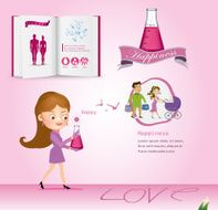 Family design over white book vector illustration
