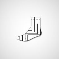 Abstract illustration on sock N52