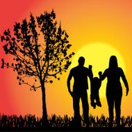 Vector silhouette of family N247