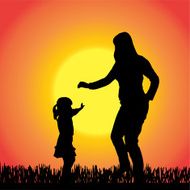 Vector silhouette of family N254