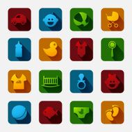 Volume icons set baby N8