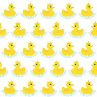 Cute royal duck with crown pattern