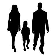 Vector silhouette of family N258