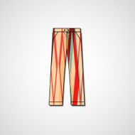 Abstract illustration on pants N53