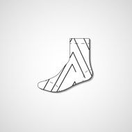 Abstract illustration on sock N57