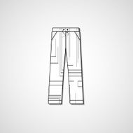 Abstract illustration on pants N54