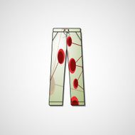 Abstract illustration on pants N59