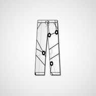 Abstract illustration on pants N60